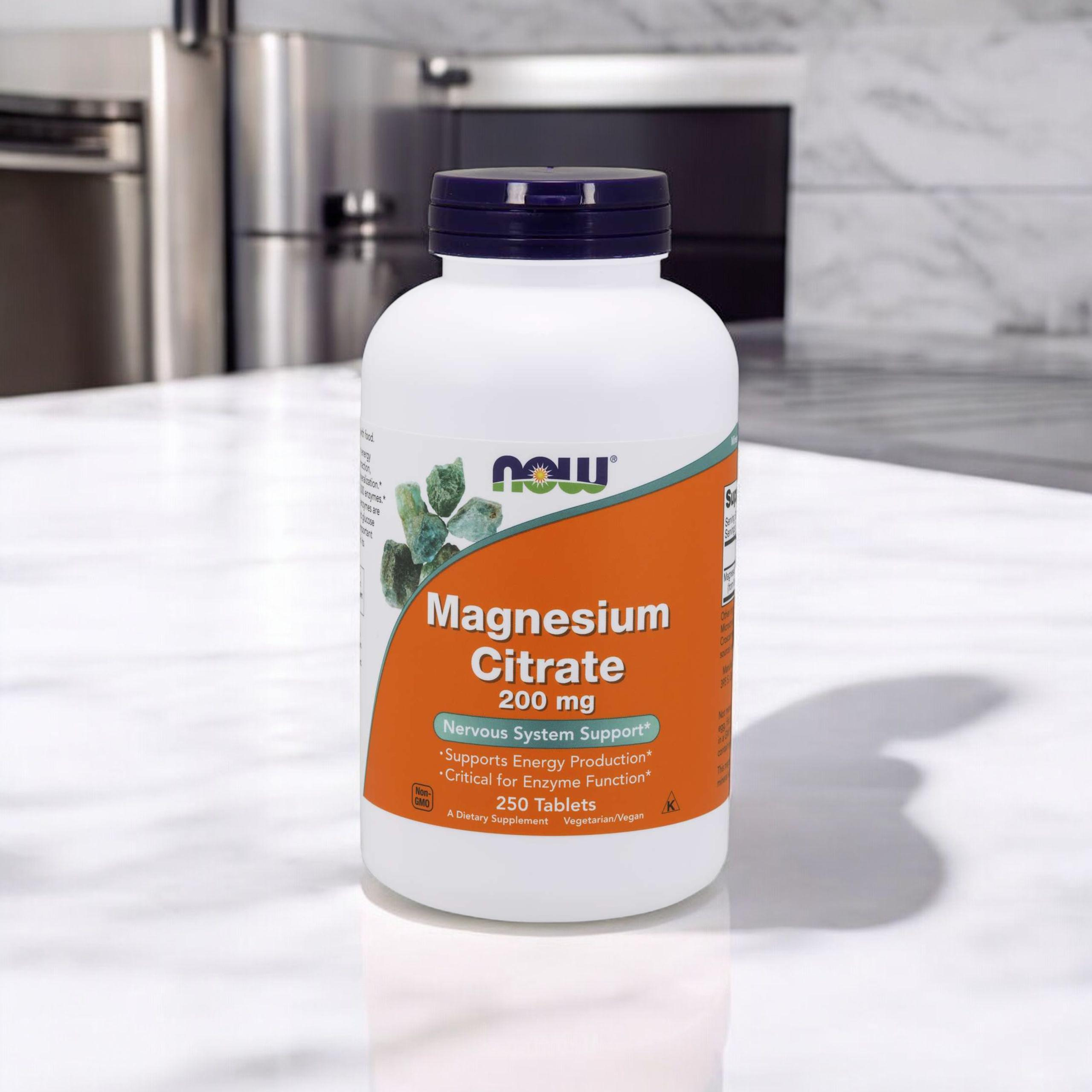 NOW Magnesium Citrate 200mg - 2x 250tabs