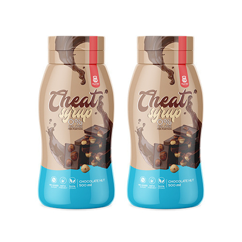 Cheat Meal Nutrition Syrup 0% (Syrop zero kalorii) - 2x 500ml - Czekoladowo - orzechowy