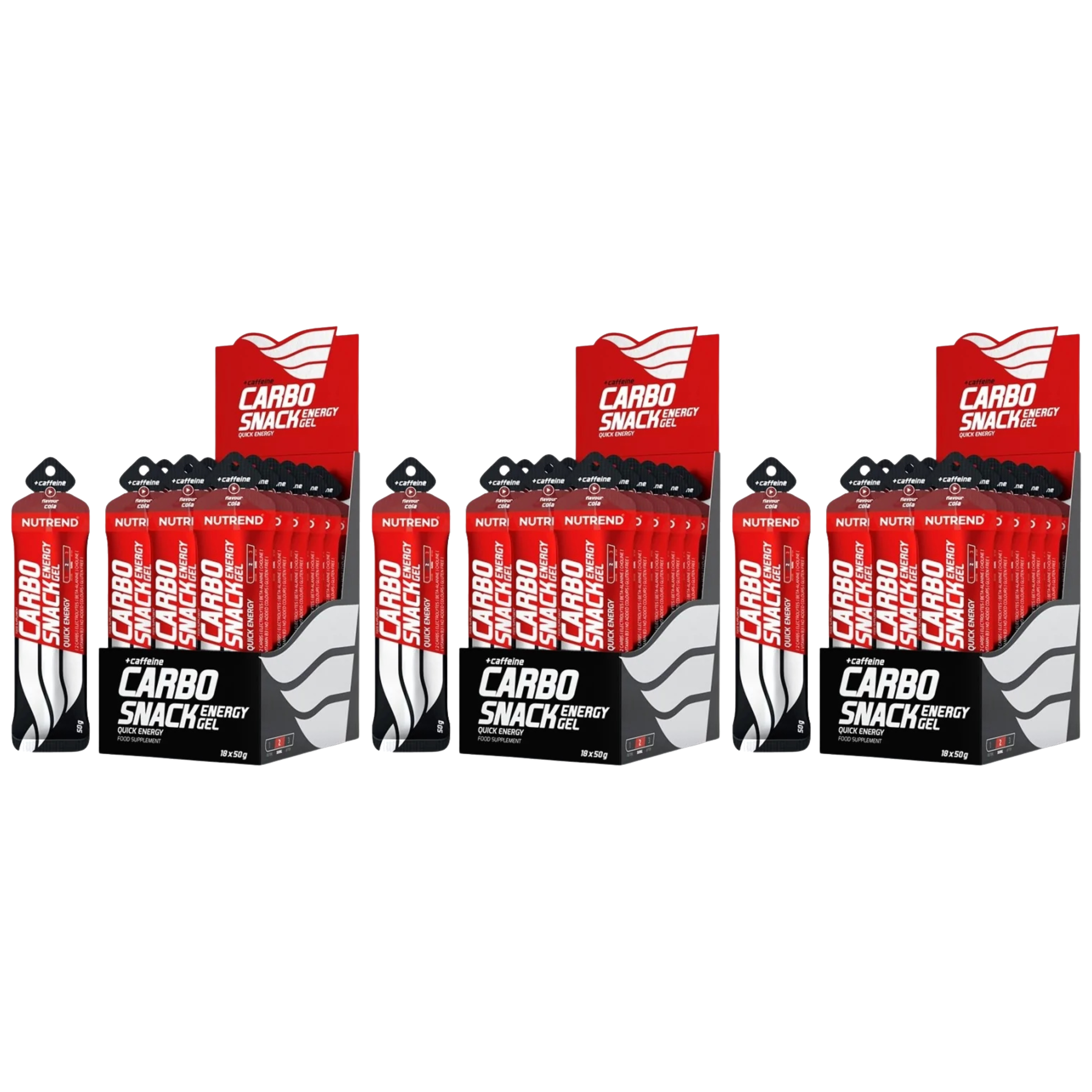 NUTREND - Carbosnack with Coffeine - 18x 3x 50g