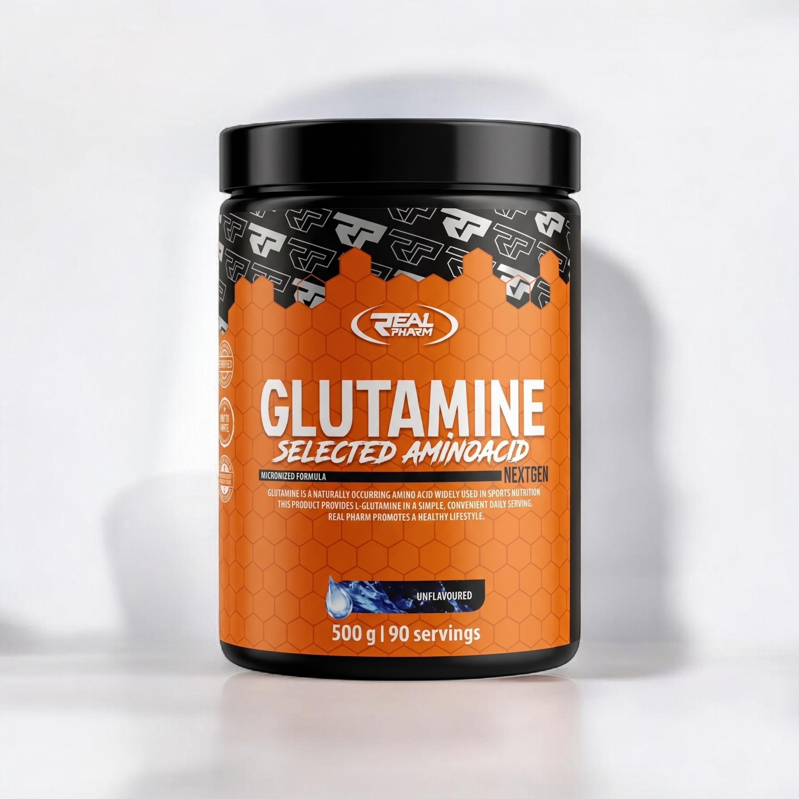 REAL PHARM Glutamine - 3x 500g - Glutamina