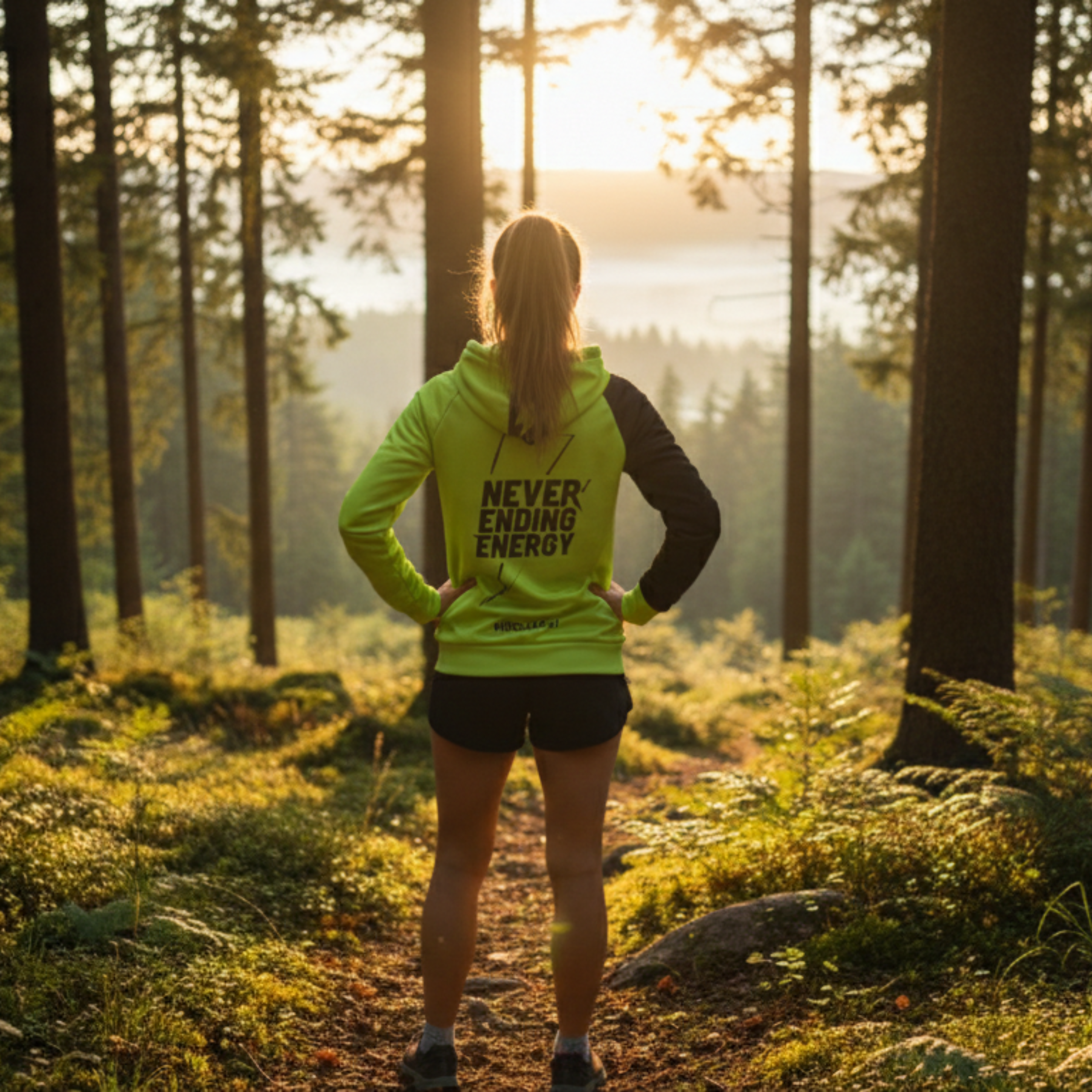 HIRO.LAB Bluza z kapturem HIRO NEE - Zielona - S