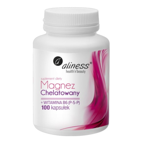 ALINESS - Magnez Chelatowany 650mg + B6 (P-5-P) - 3x 100caps.