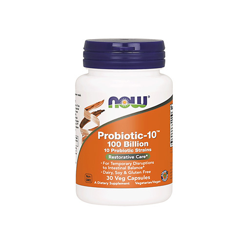 NOW Probiotic-10 100 Billion - 2x 30 Veg Caps