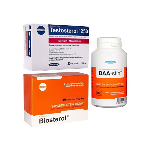 MEGABOL Testosterol 250 - 30caps + Biosterol - 30caps + DAA Stin - 90g