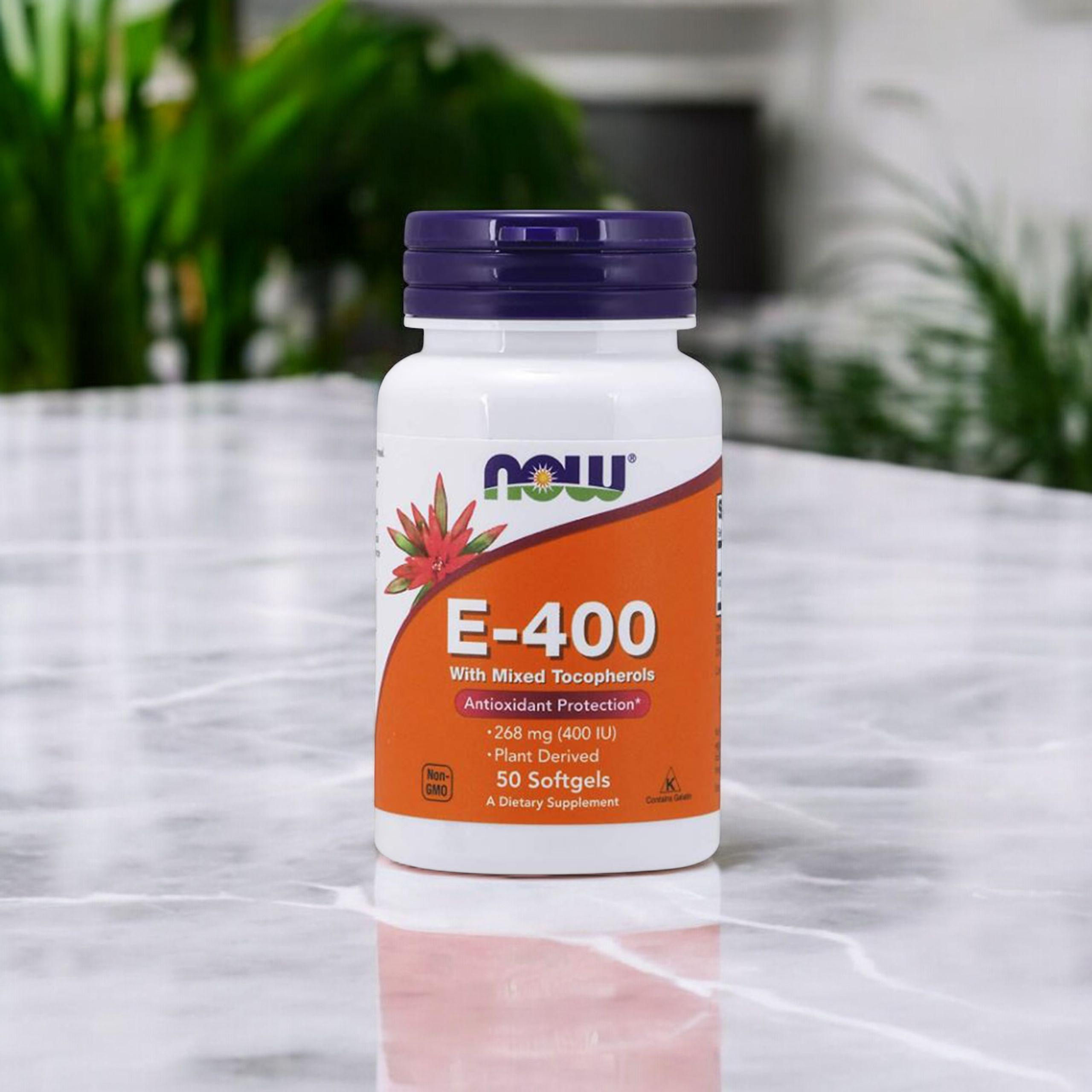 NOW Vitamin E-400 With Mixed Tocopherols - 50softgels - 2x Witamina E z Mieszanymi Tokoferolami