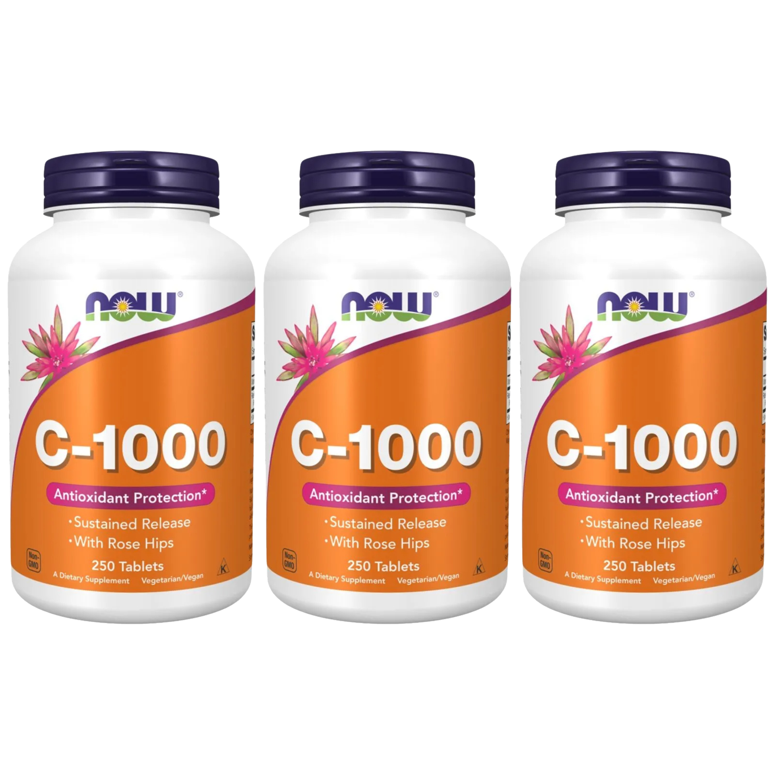 NOW Vitamin C-1000 Antioxidant Protection - 3x 250tabs
