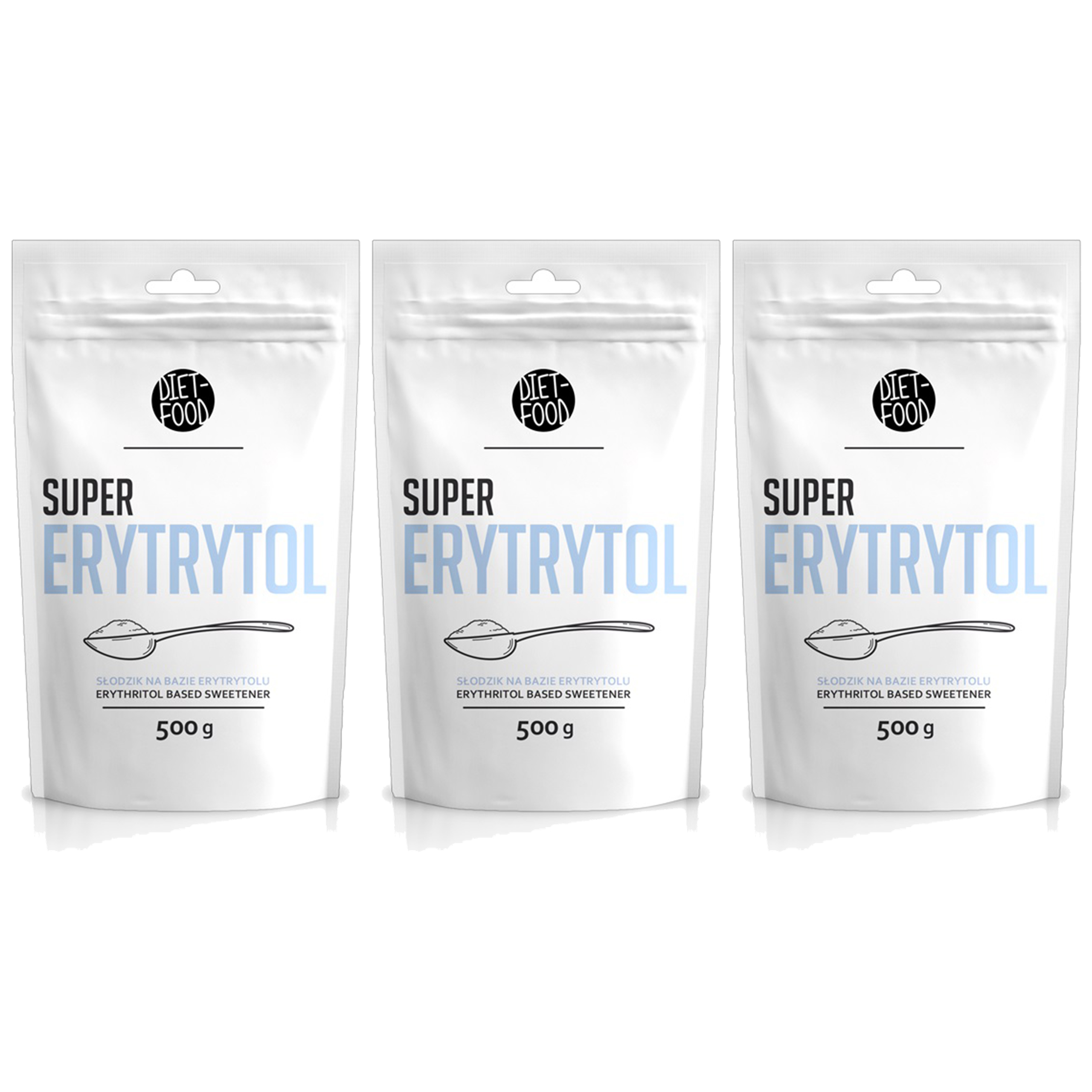 DIET FOOD Erytrytol - 3x 500g