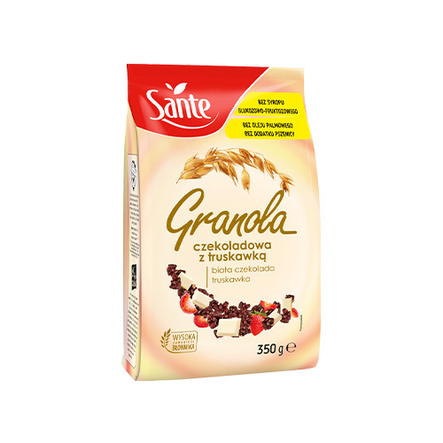 SANTE Granola z Białą Czekoladą i Truskawkami - 350g