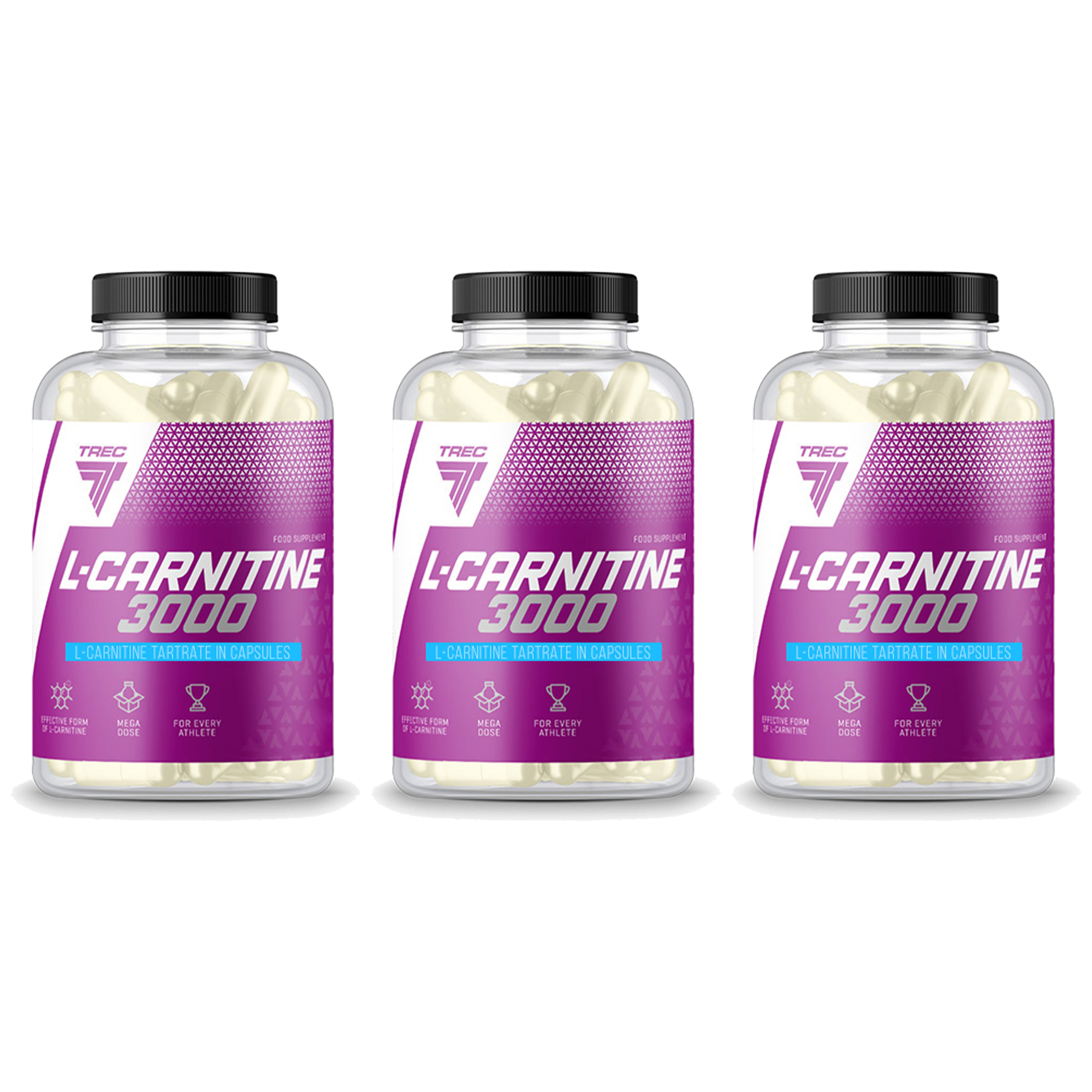 TREC L-Carnitine 3000 - 60caps. - 3x L-Karnityna