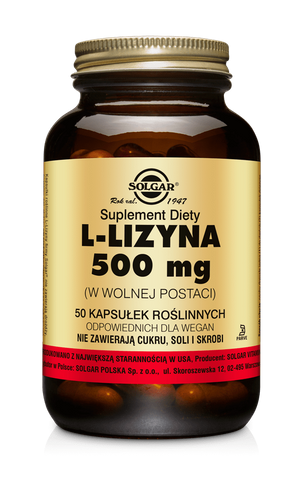 SOLGAR L-Lizyna 500mg - 50vcaps. PL