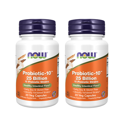 NOW Probiotic-10 25 Billion - 2x 30vcaps.