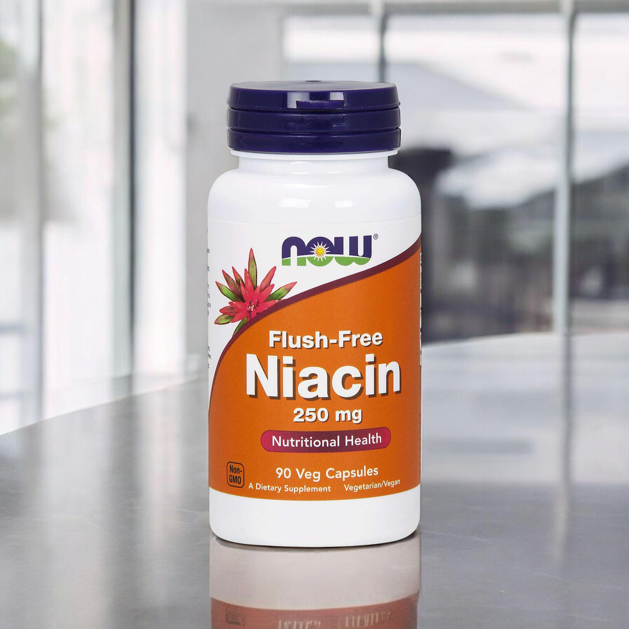 NOW Niacin Flush Free 250mg - 3x 90vcaps