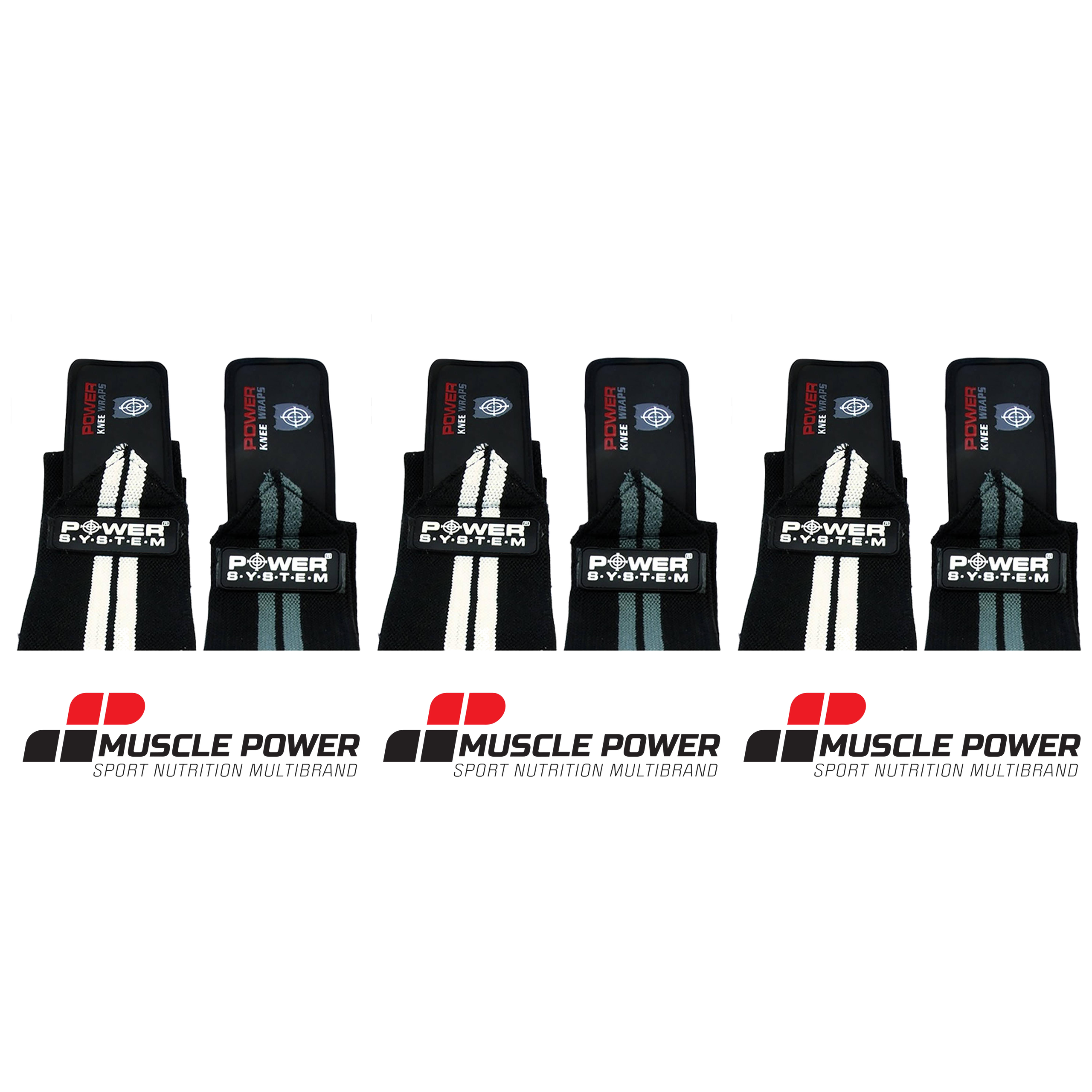 POWER SYSTEM Taśma - Knee Wraps - 3x 200cm