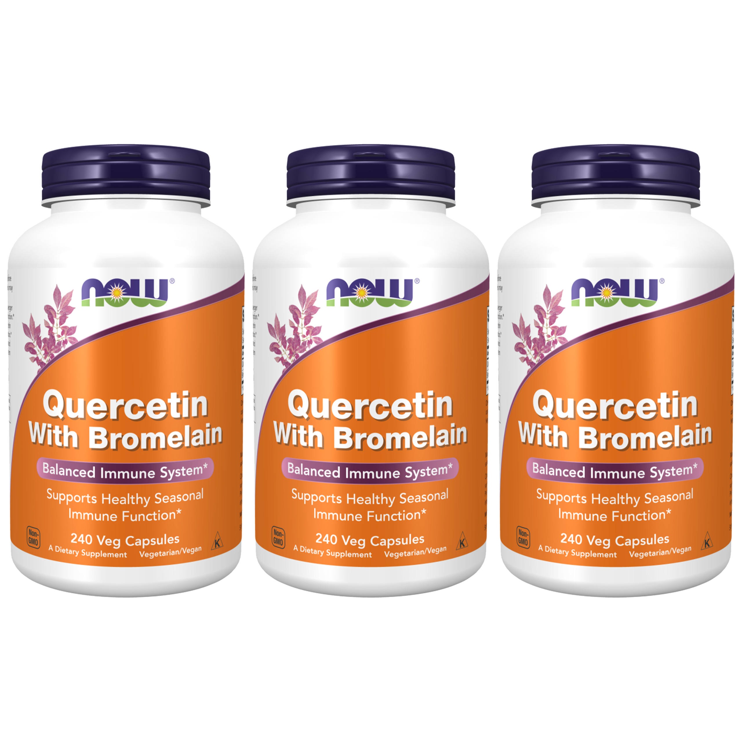 NOW Quercetin With Bromelain - 3x 240vcaps