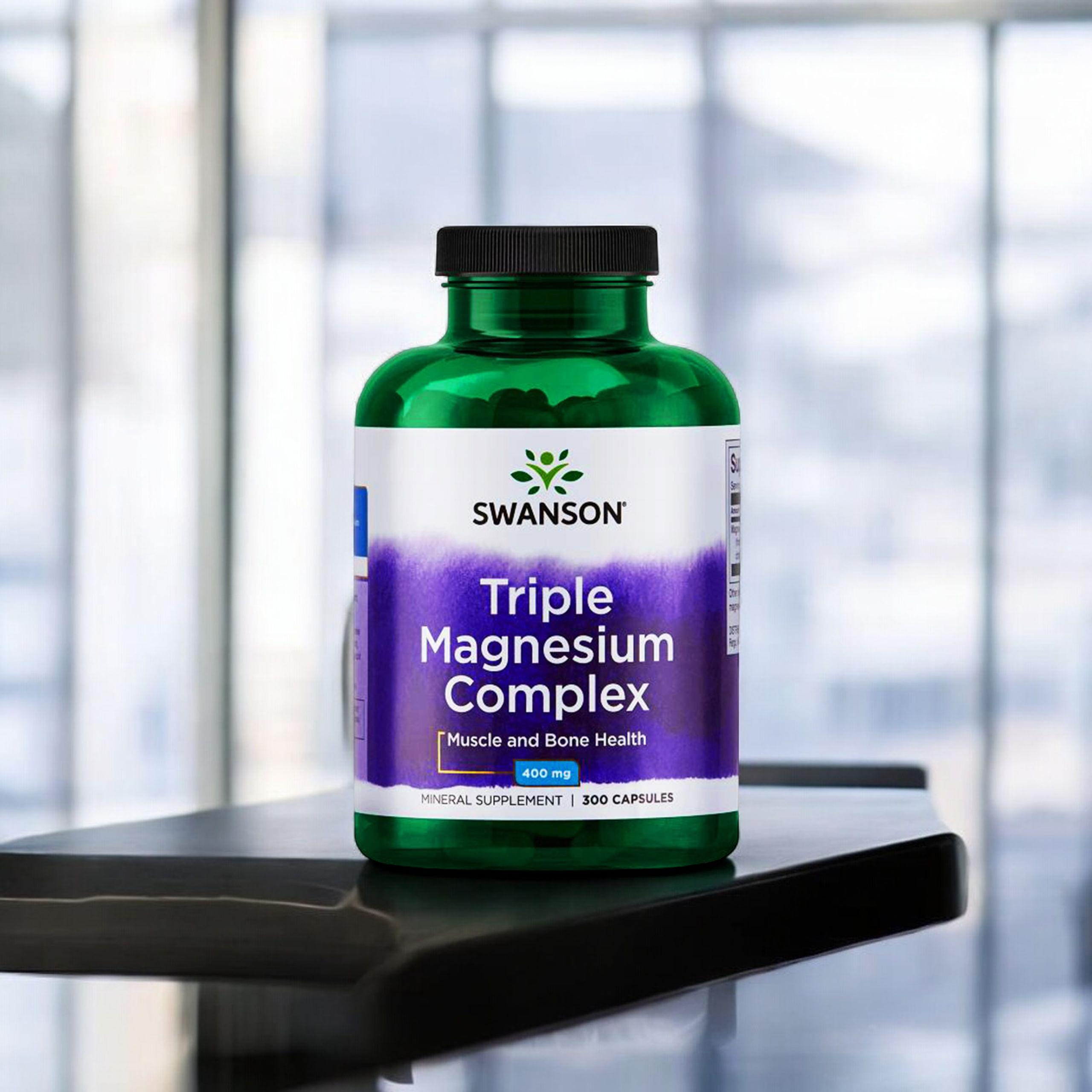 SWANSON Triple Magnesium Complex 400mg - 3x 300caps.