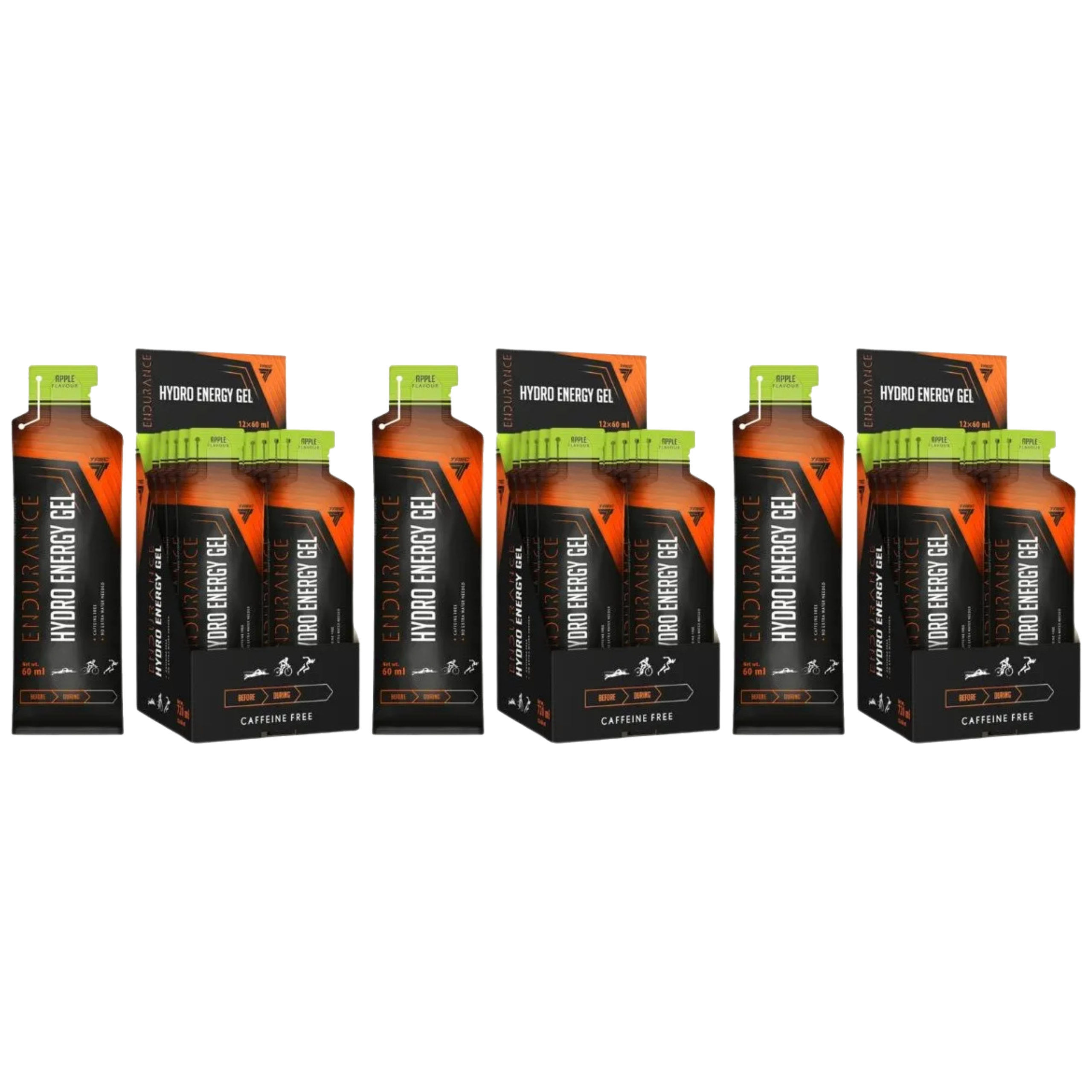 TREC - Endurance Hydro Energy Gel - 12x 3x 60ml - Apple