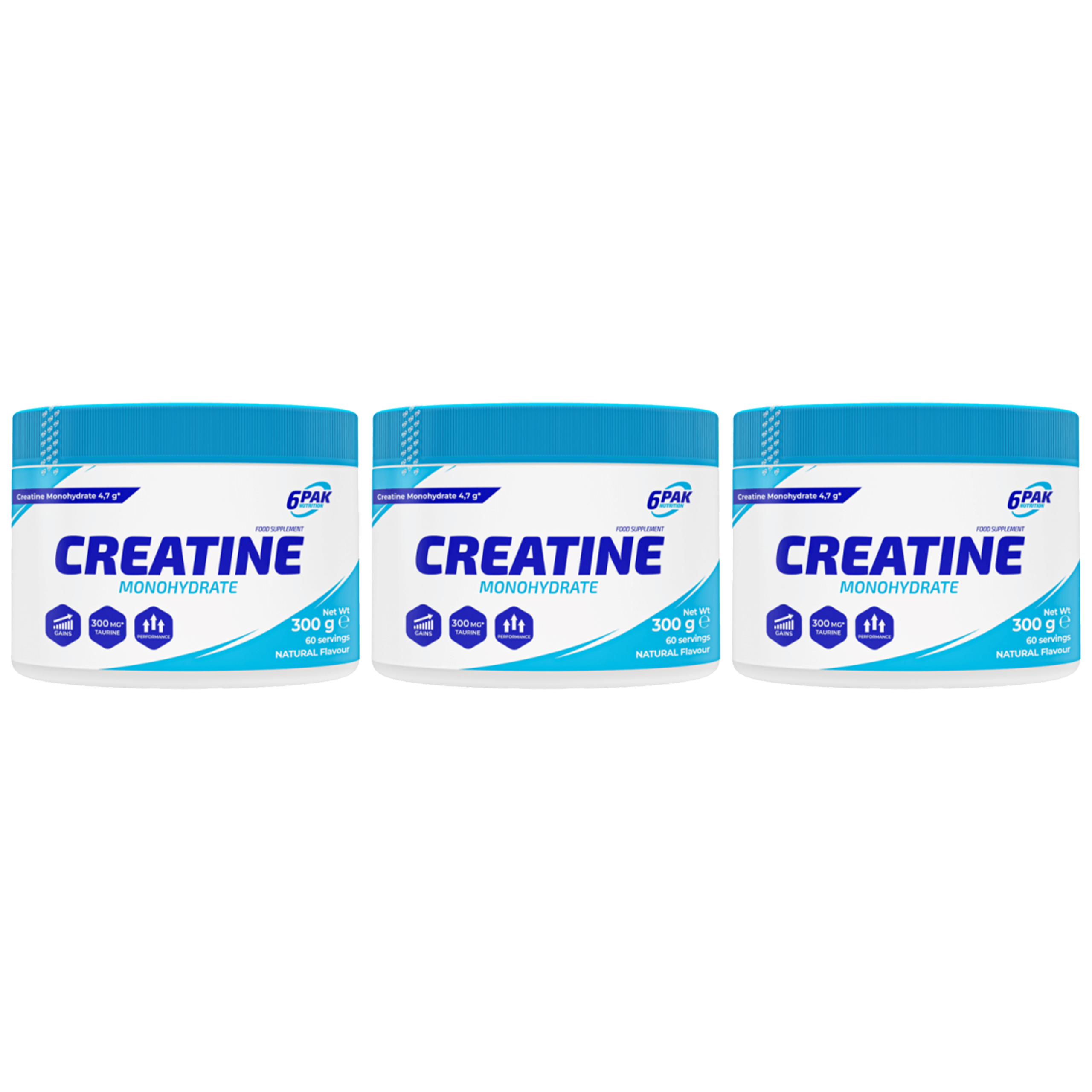 6PAK Creatine Monohydrate - 3x 300g