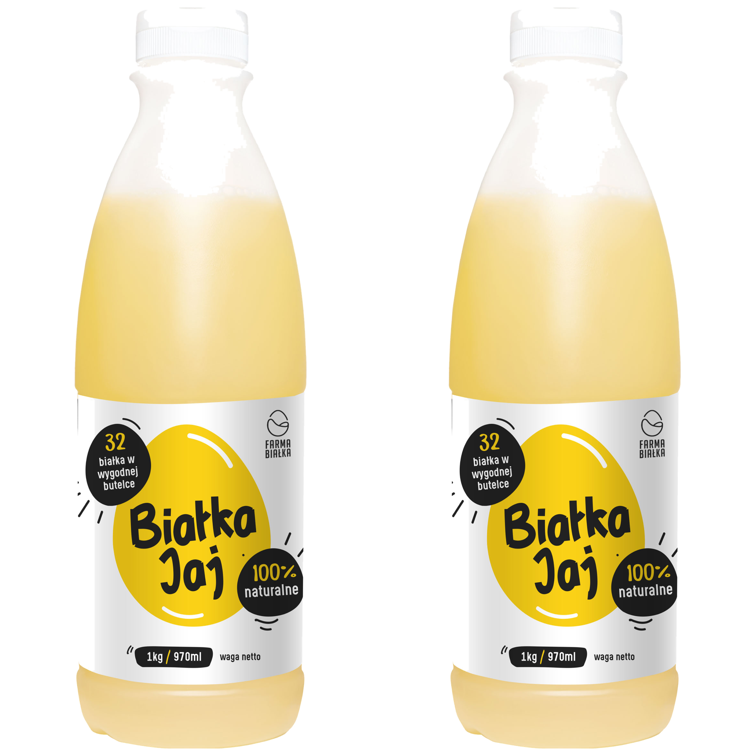 FARMA BIAŁKA 100% Płynne Białko Jaj - 2x 1000g