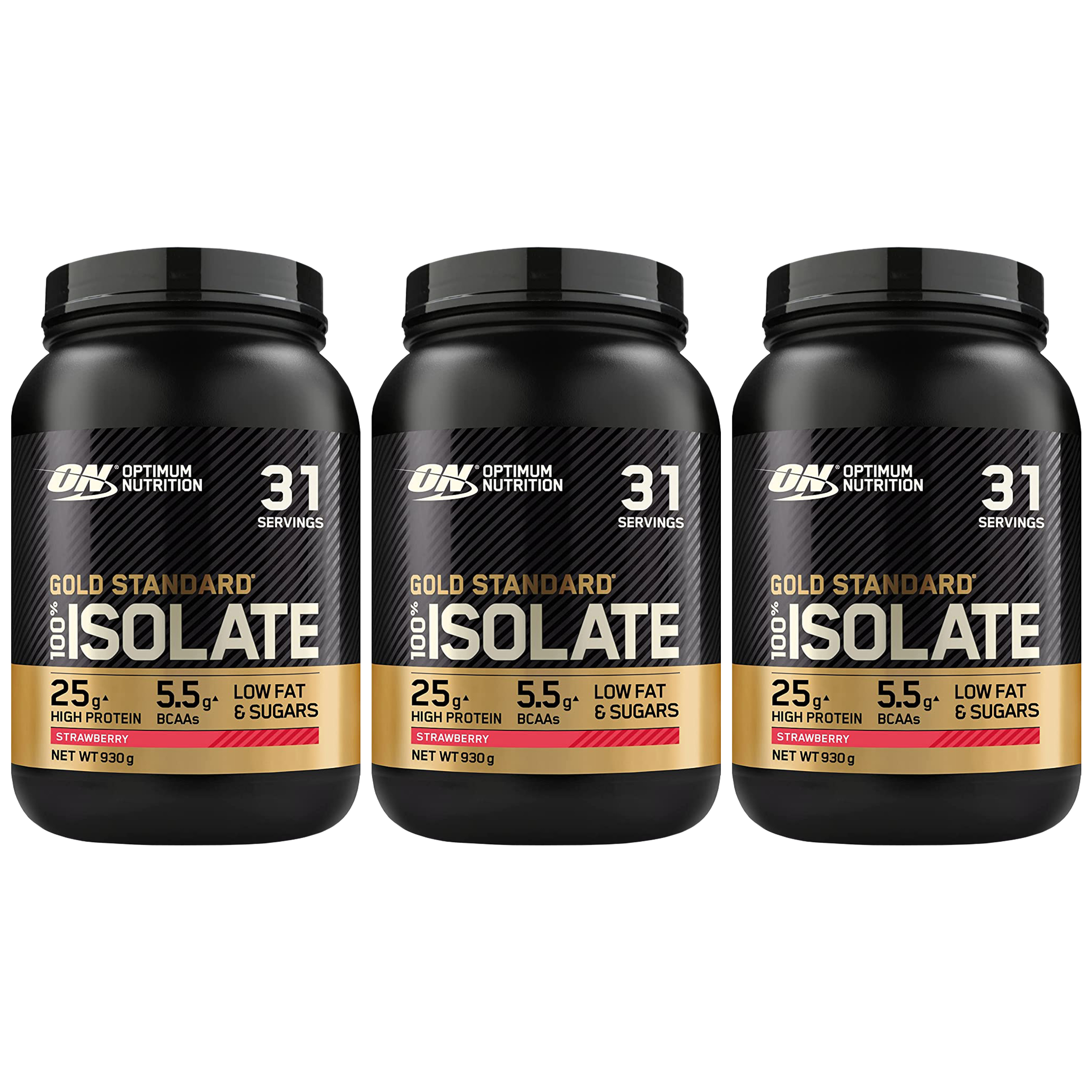 OPTIMUM NUTRITION Gold Standard 100% Isolate - 3x 930g