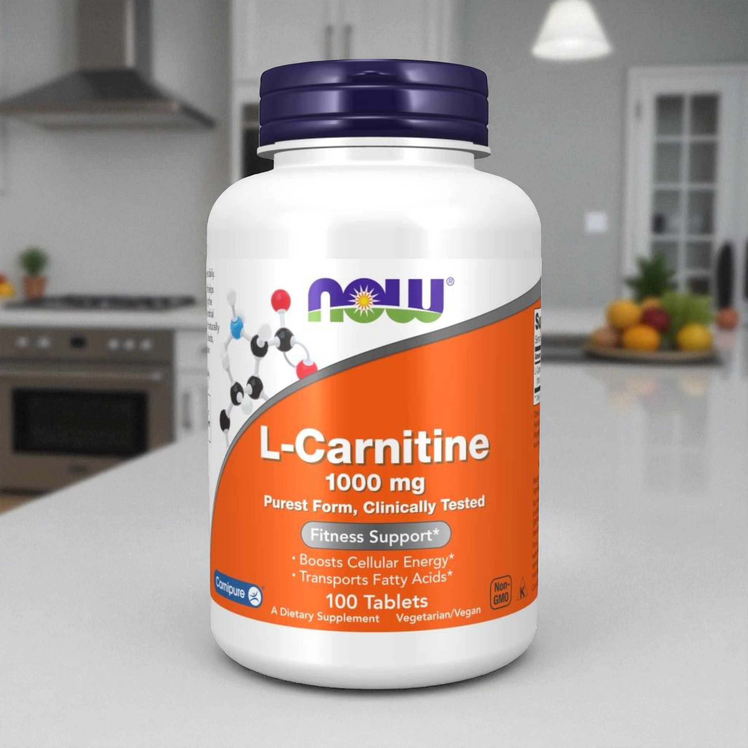 NOW - L-Carnitine 1000mg - 100tabs.