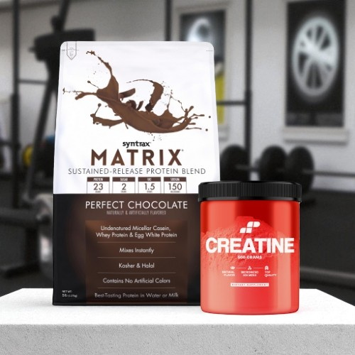 Białko Syntrax Matrix 5.0 Perfect Chocolate 2270g (75 porcji) + Kreatyna MP Nutrition Monohydrate 500g (100 porcji)