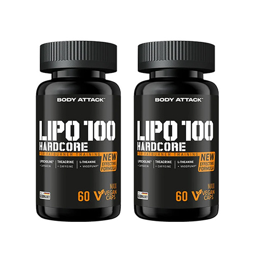 Body Attack Lipo 100 Hardcore 2x 60 vcaps
