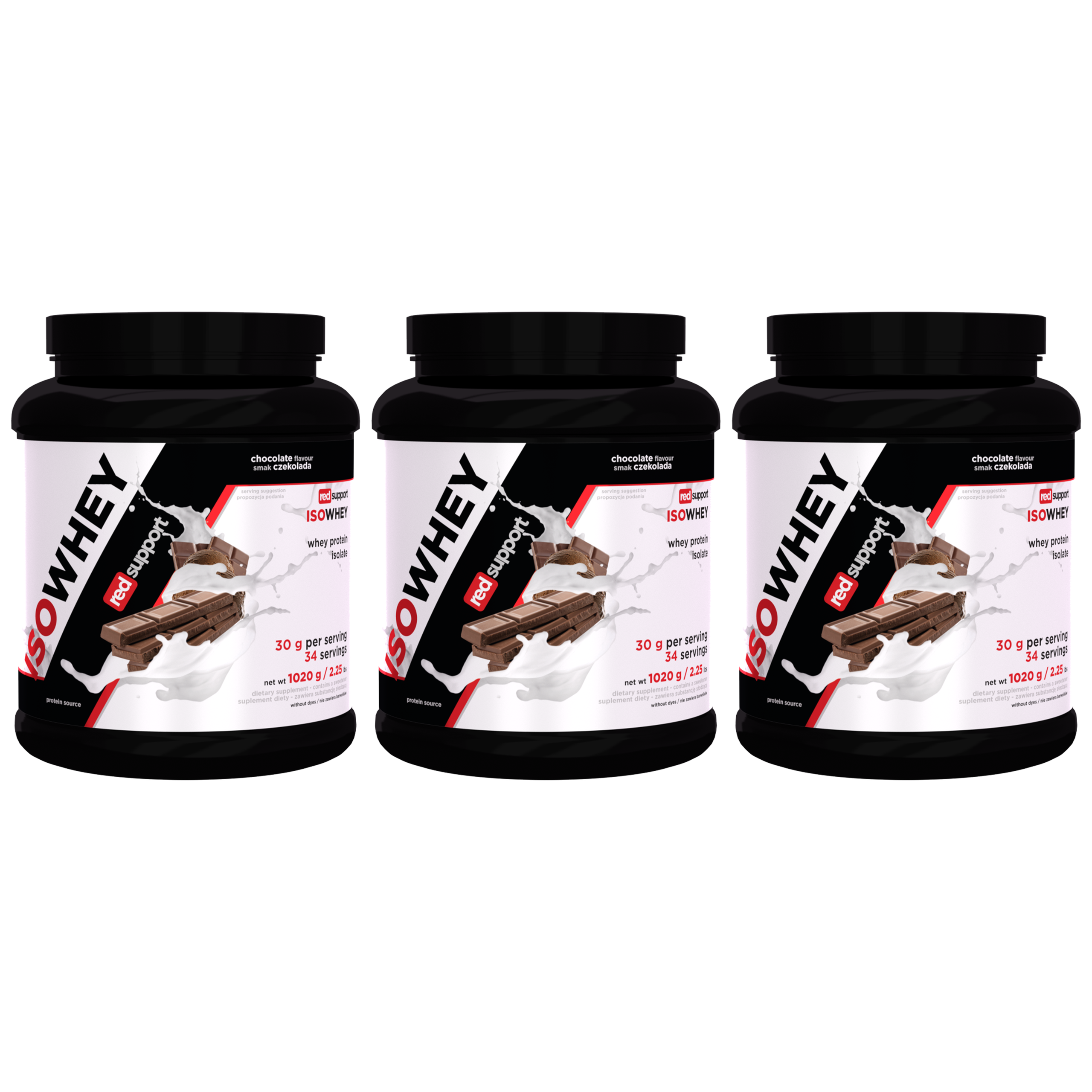 RED SUPPORT IsoWhey - 3x 1020g