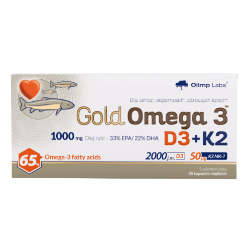 OLIMP Gold Omega 3 D3 + K2 - 3x 30caps