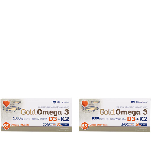 OLIMP Gold Omega 3 D3 + K2 - 2x 30caps