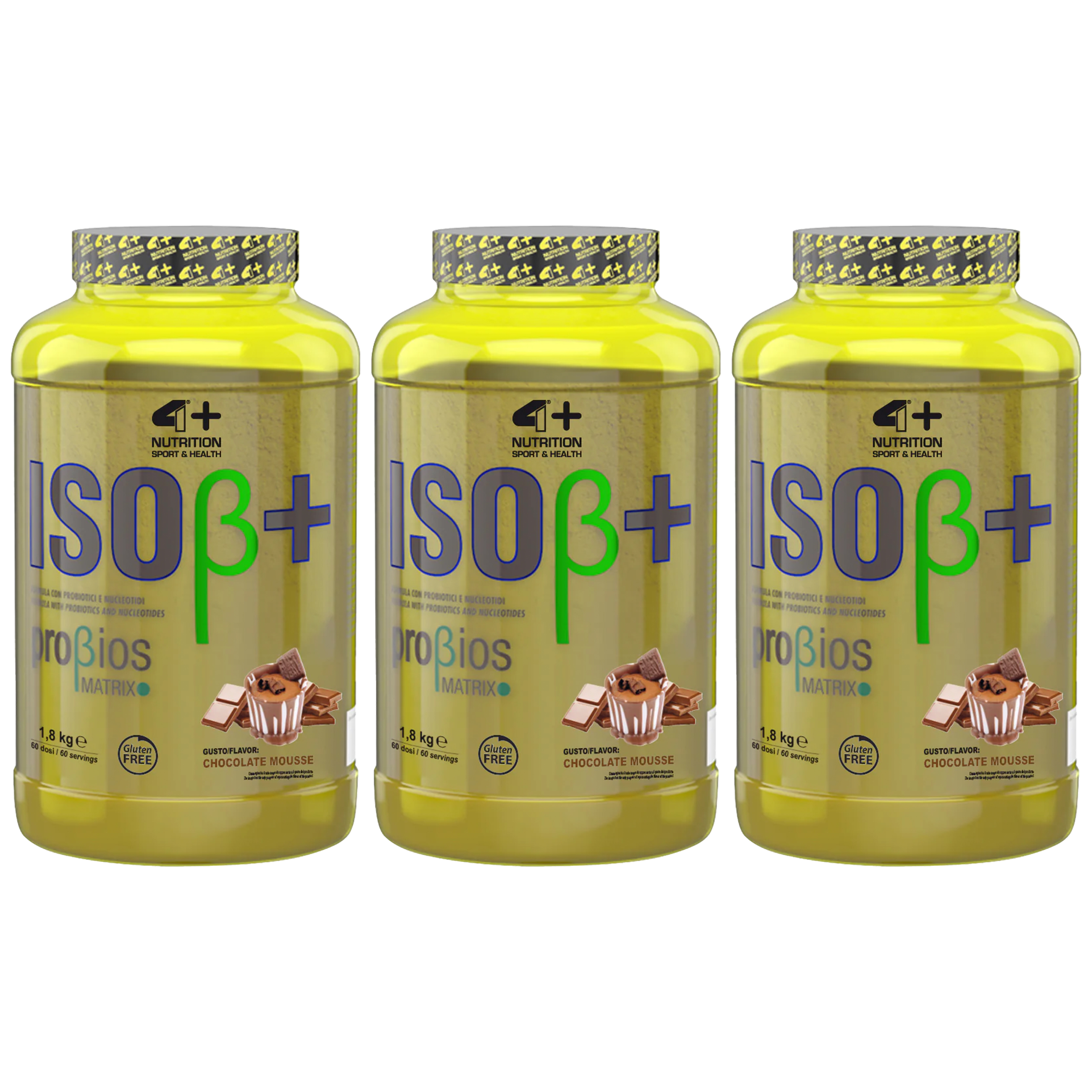 4+ NUTRITION ISO+ Probiotics - 3x 1800g