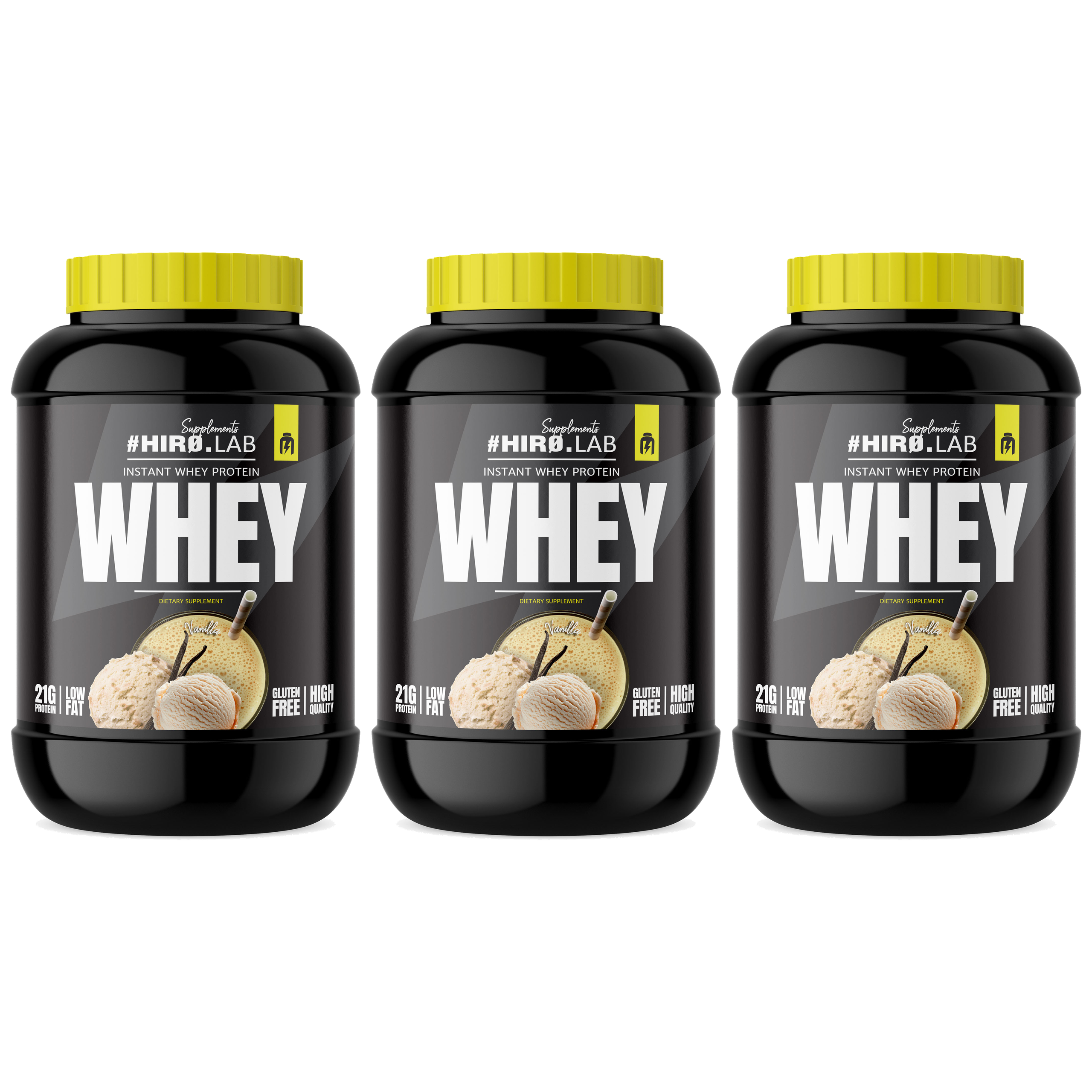 HIRO.LAB Instant Whey Protein - 3x 2000g