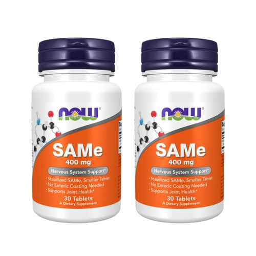 NOW - SAMe S-adenozylo L-metionina - 400mg - 2x 30tabs.