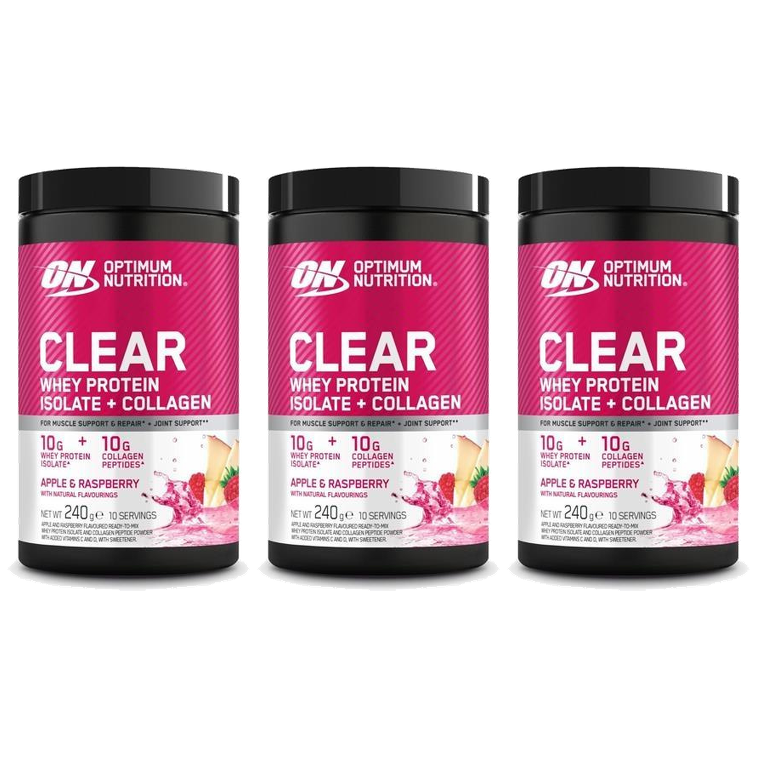 OPTIMUM NUTRITION - Whey Collagen - 3x 240g - Apple Raspberry