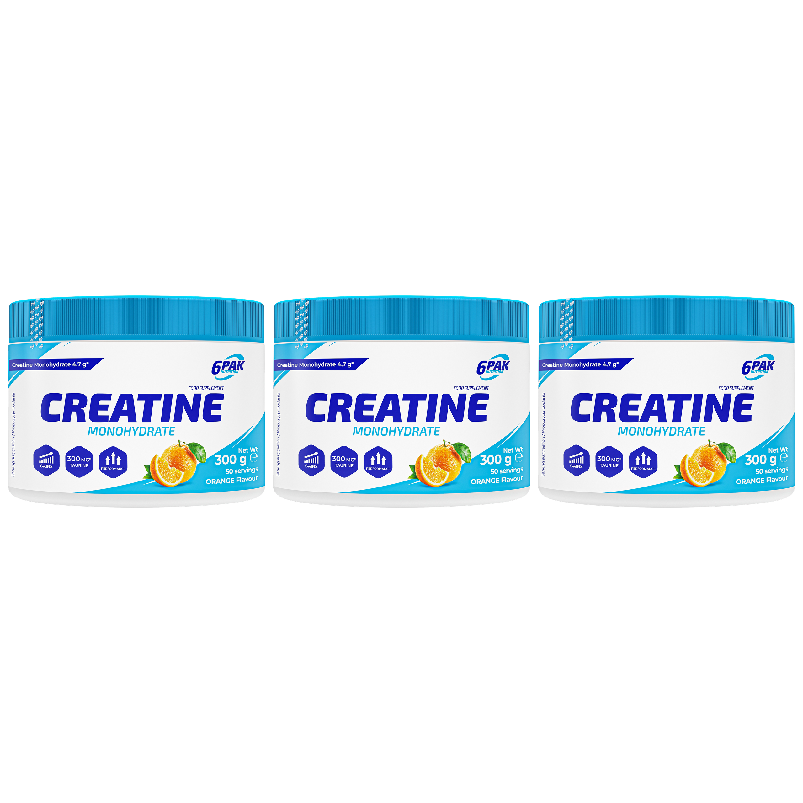6PAK Creatine Monohydrate - 3x 300g
