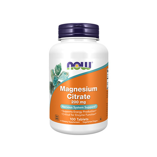NOW Magnesium Citrate 200mg - 2x 100tabs