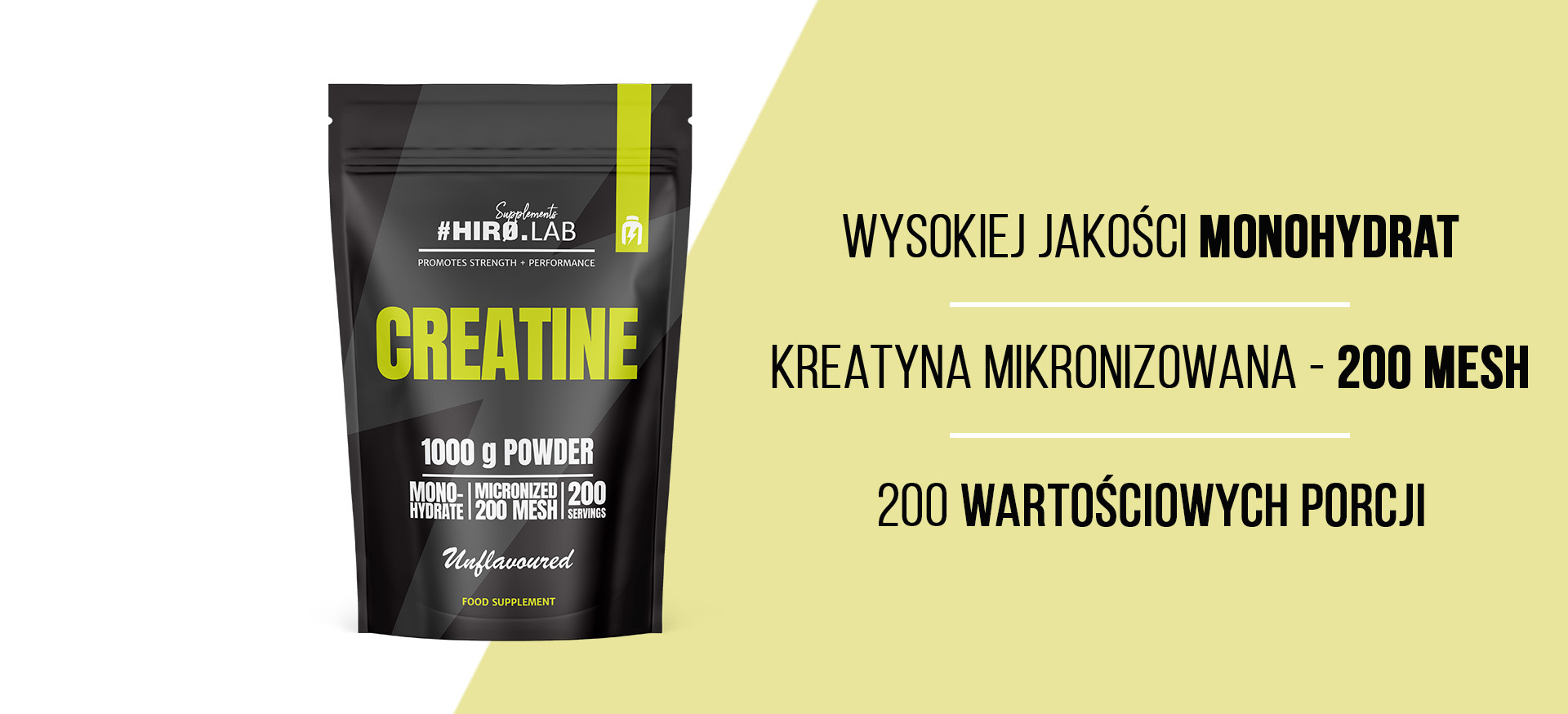 HIRO.LAB Creatine - 1000g - Unflavored x2
