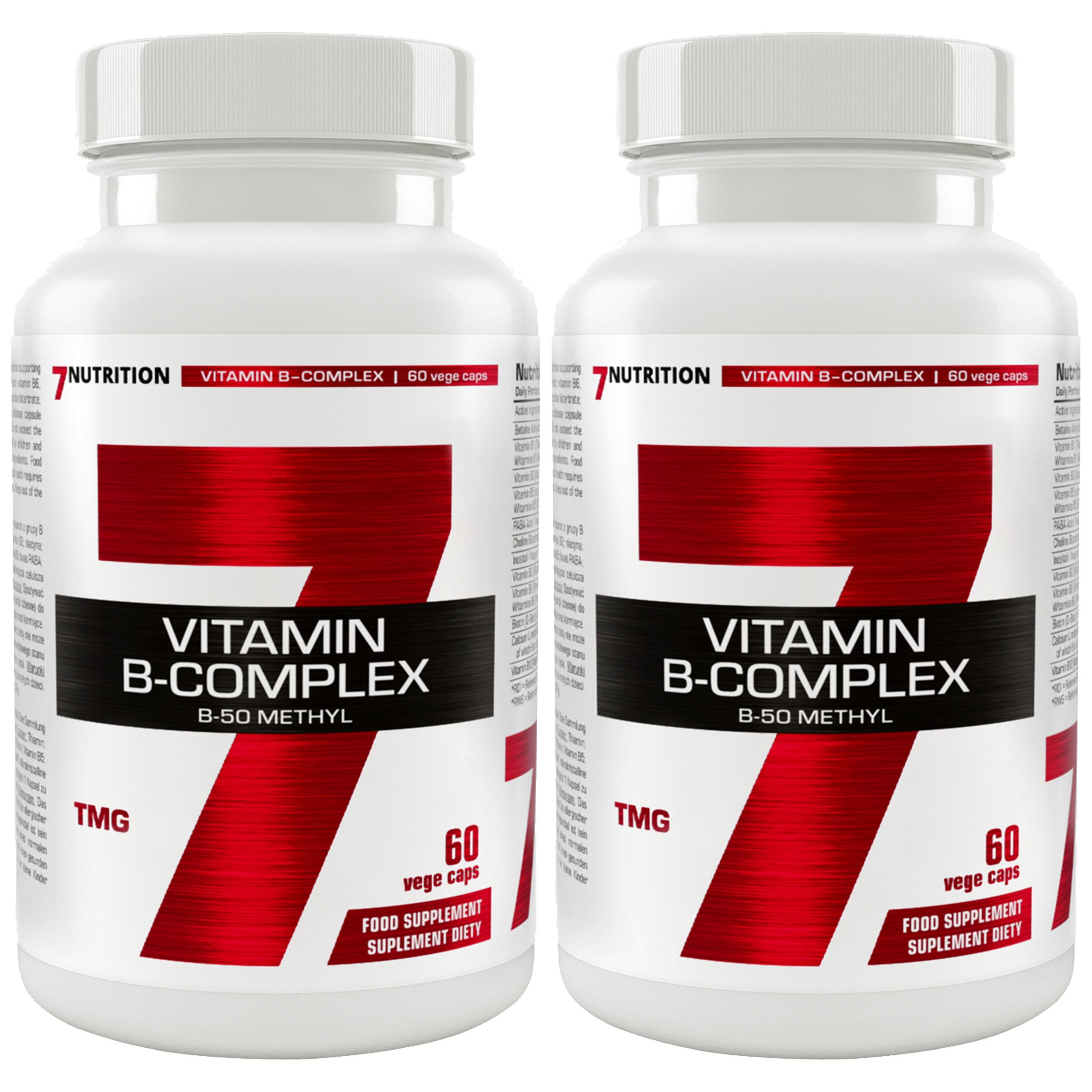 7 NUTRITION - B-Complex B-50 Methyl - 2x 60vcaps.