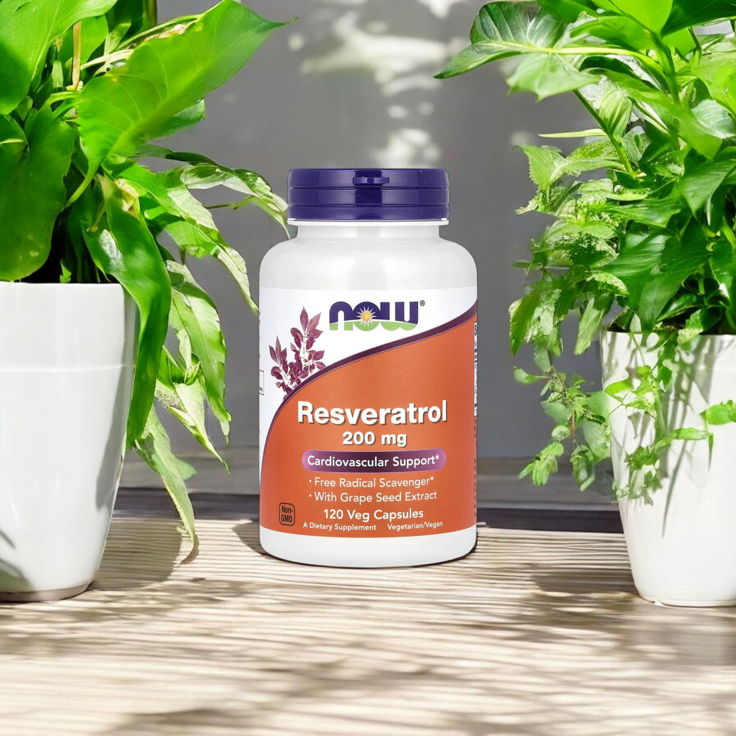 NOW Natural Resveratrol 200mg - 120vegcaps