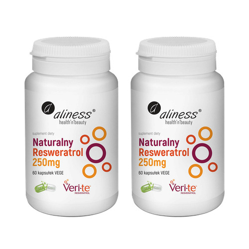 ALINESS - Naturalny Resweratrol 250mg - 2x 60vcaps.