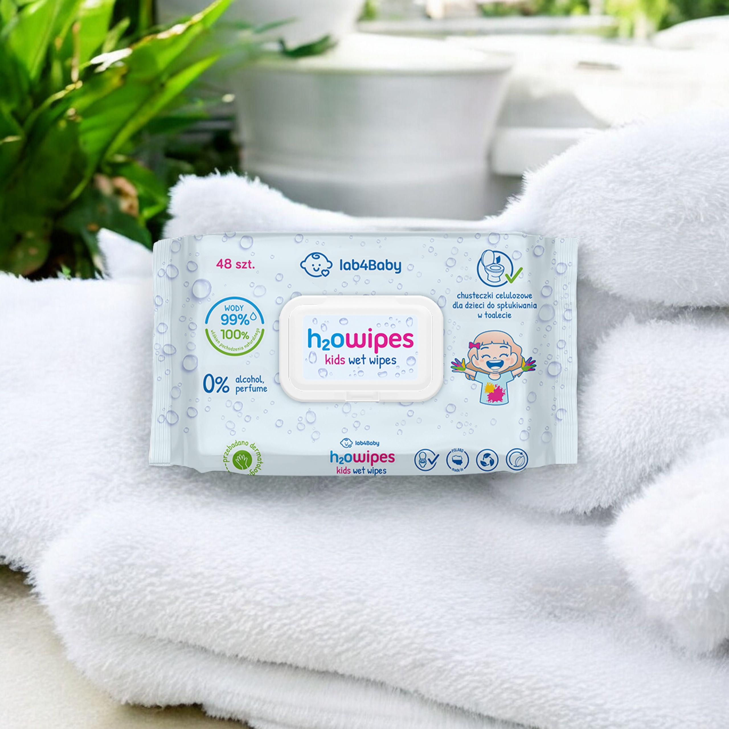 ALG PHARMA H2Owipes Kids Wet Wipes - 48szt. - Chusteczki nawilżane