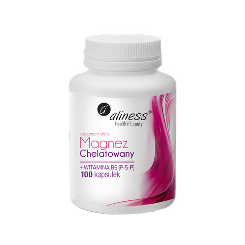 ALINESS - Magnez Chelatowany 650mg + B6 (P-5-P) - 100caps.