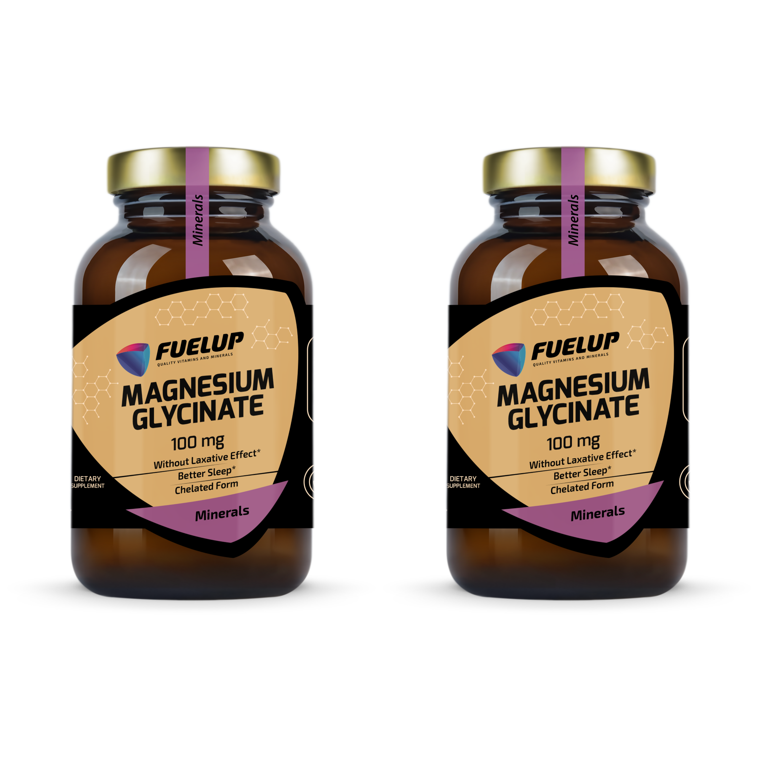 FUELUP - Magnesium Glycinate 100mg - 2x 120vcaps.