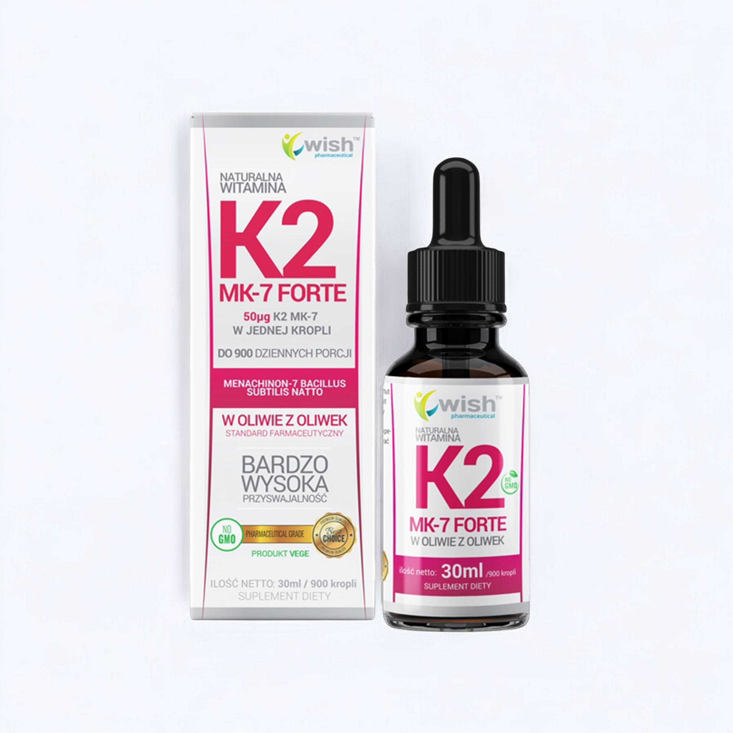 WISH Pharmaceutical Vitamin K2 Mk-7 Forte - 2x 30ml