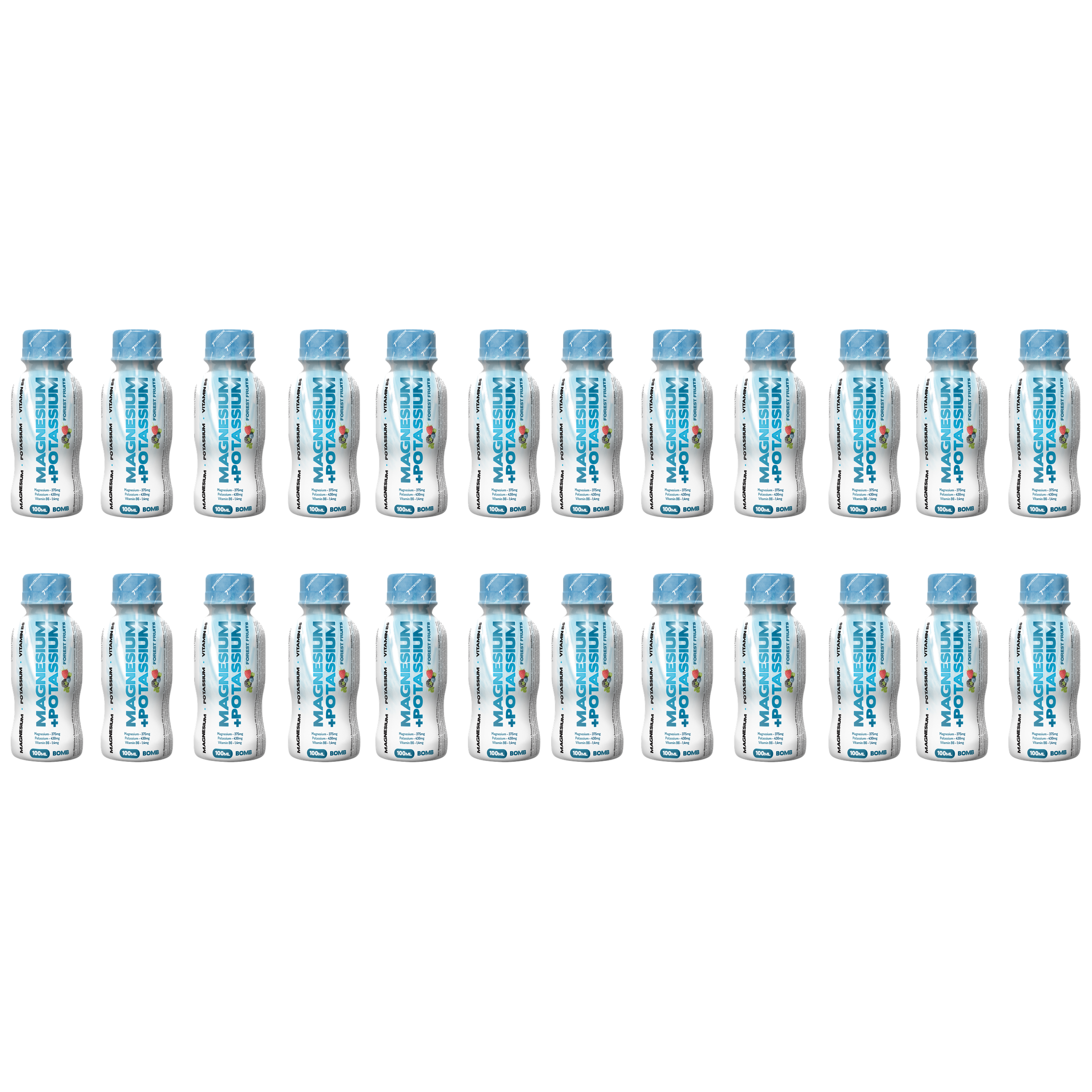 7 NUTRITION - Magnesium + Potassium Shot - 12x 2x 100ml - Forest Fruits