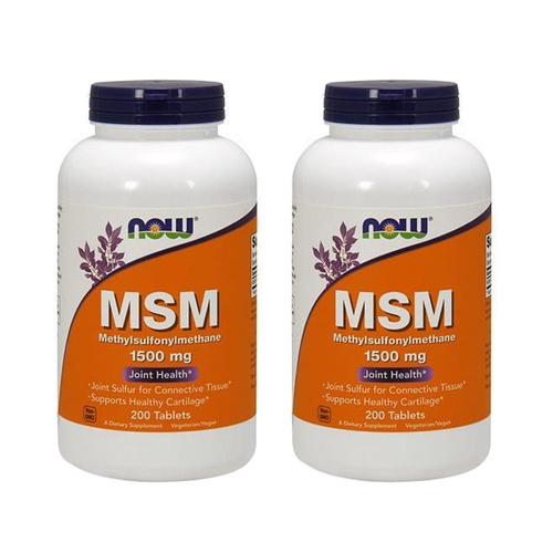 NOW MSM 1500mg - 2x 200tabs