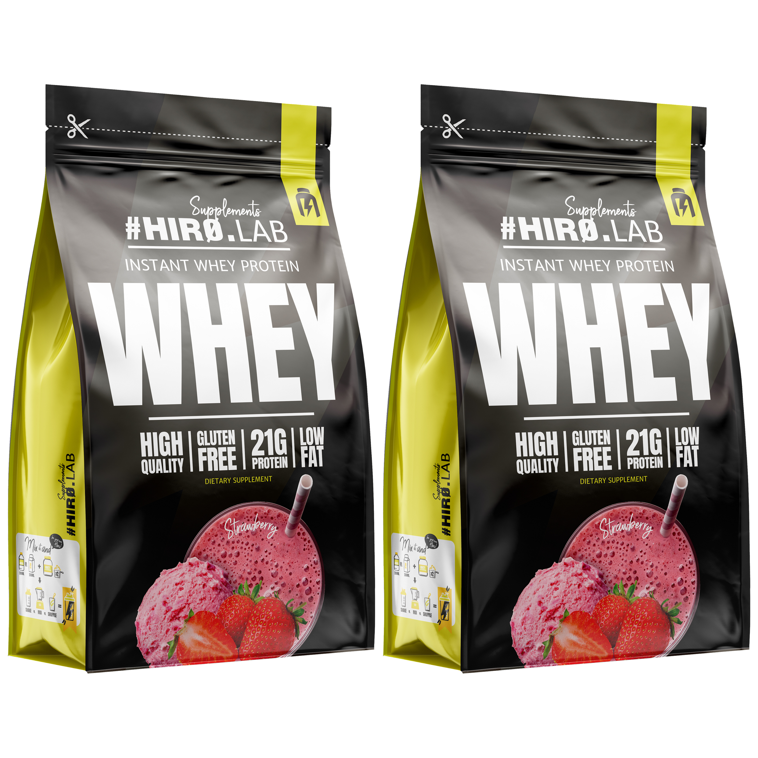 HIRO.LAB Instant Whey Protein - 2x 2000g (BAG)