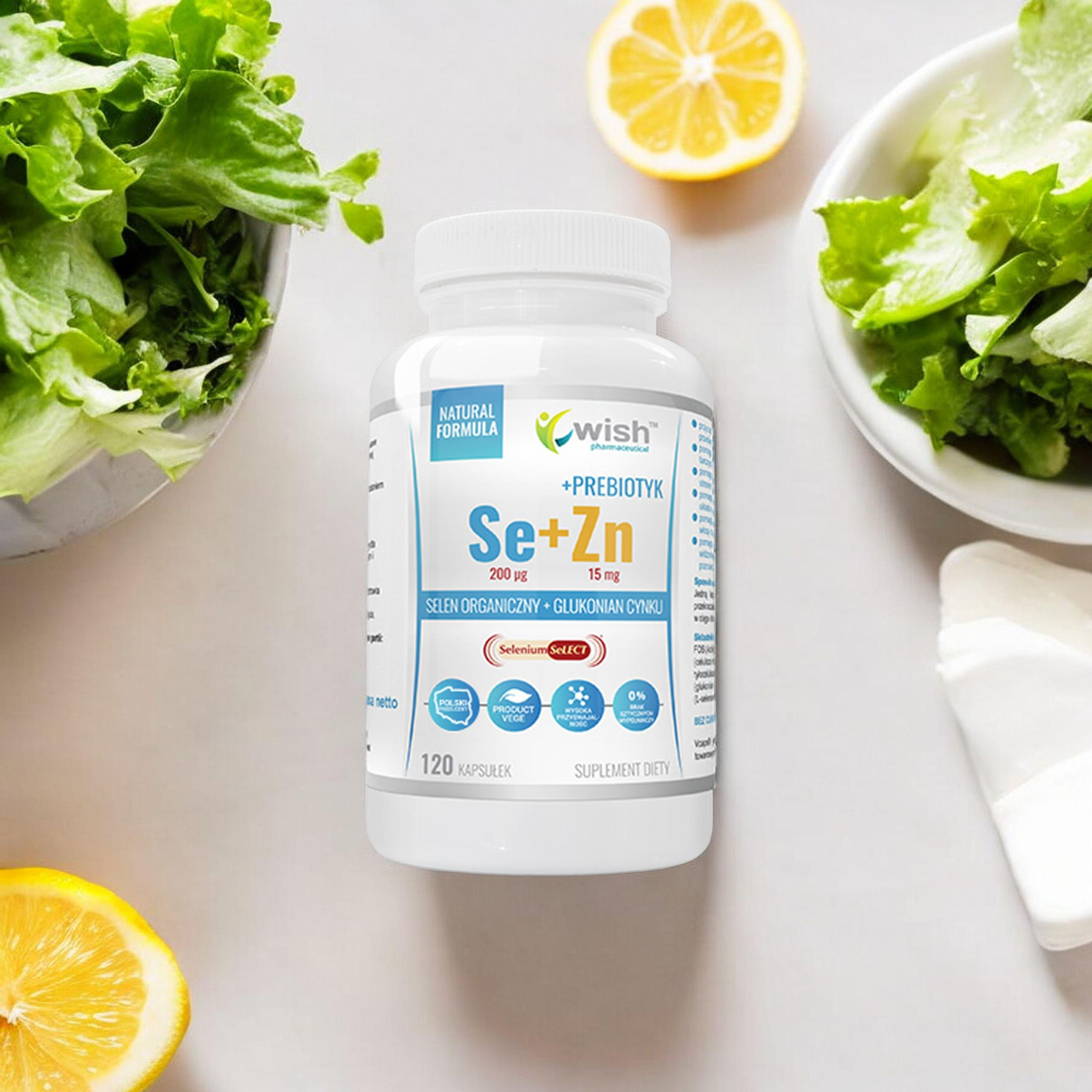 WISH Pharmaceutical Selen + Cynk + Prebiotyk - 120caps