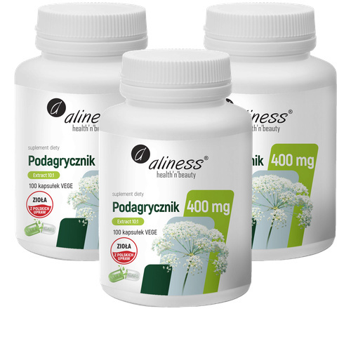 ALINESS - Podagrycznik Ekstrakt 10:1 400mg - 3x 100vcaps.