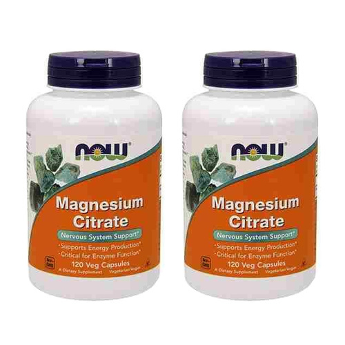 NOW Magnesium Citrate - 2x 120vcaps
