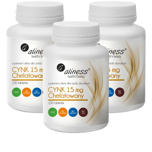 ALINESS - Cynk Chelatowany 15mg - 3x 100vtabs.